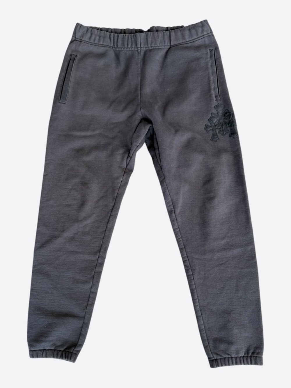 Chrome Hearts Black Triple Cross Patch Paper Jam Sweatpants